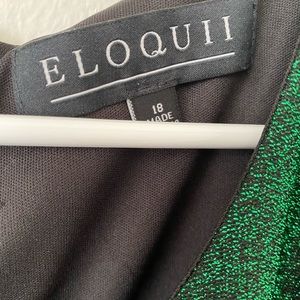 Plus size 18 Eloquii  Green maxi Dress New Holiday ready